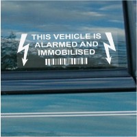 5 x Car,Van,TruckVehicle Alarmed and Immobiliser Security Warning Alarm Stickers 